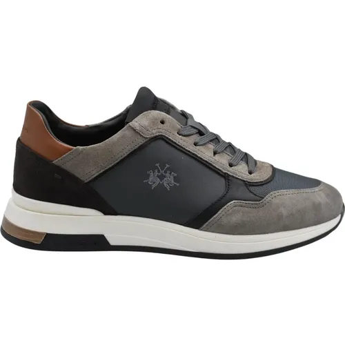 Grau Beige Schnürschuhe Elegant Komfort , Herren, Größe: 41 EU - LA MARTINA - Modalova