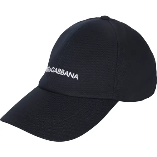 Cotton hat by Dolce&Gabbana , male, Sizes: 58 CM - Dolce & Gabbana - Modalova