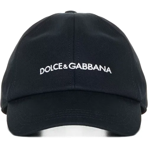 Bestickte Logo-Baumwollhüte , Herren, Größe: 57 CM - Dolce & Gabbana - Modalova