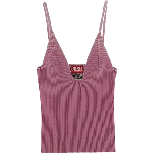 Top Logo Shirt , Damen, Größe: S - Diesel - Modalova