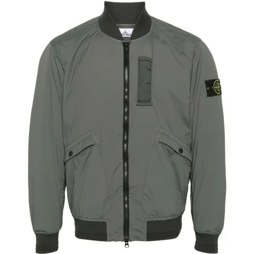 Compass-badge bomber jacket , male, Sizes: M, L - Stone Island - Modalova