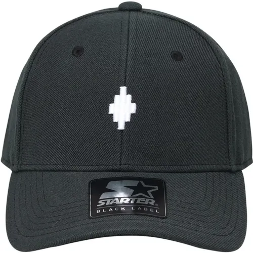 Caps, male, , Size: ONE SIZE Polyester Cap with Embroidered Logo - Marcelo Burlon - Modalova