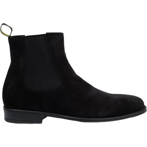 Chelsea Boots, male, , Size: 9 US Suede Beatles Point with 3 cm Rubber Sole - Doucal's - Modalova