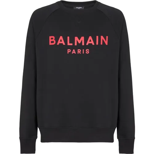 Sweatshirt mit Paris-Print , Herren, Größe: M - Balmain - Modalova