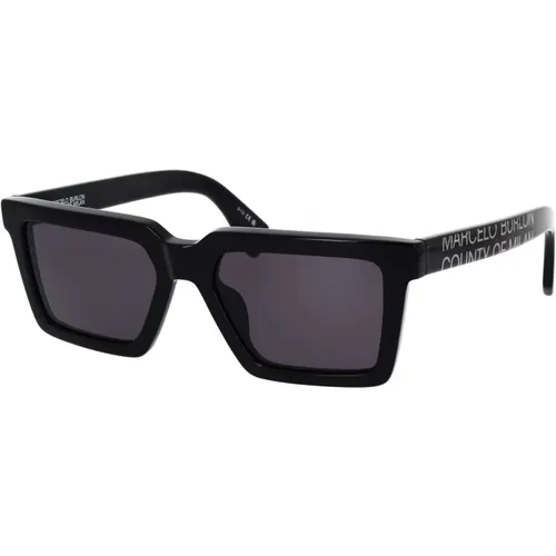 Geometric Square Lens Sunglasses , unisex, Sizes: 54 MM - Marcelo Burlon - Modalova