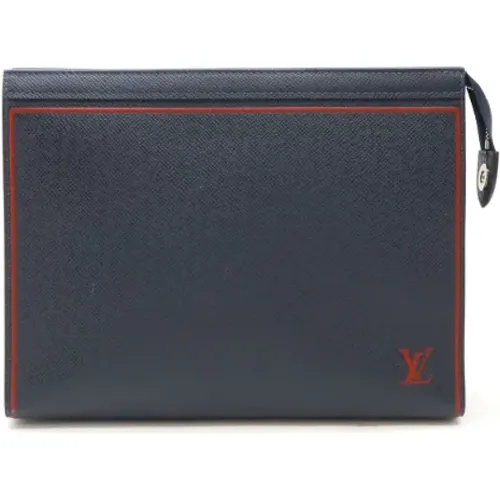 Pre-owned Leather clutches , male, Sizes: ONE SIZE - Louis Vuitton Vintage - Modalova