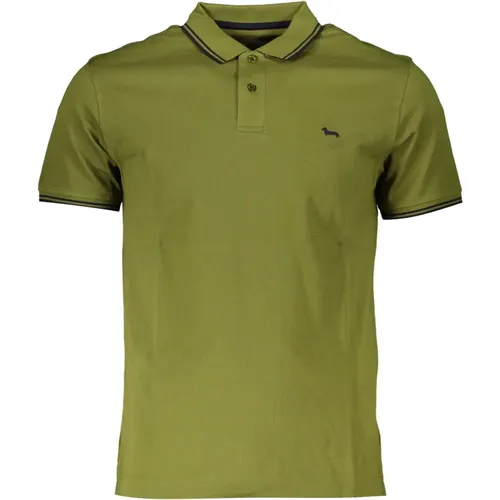 Polo Shirts, male, , Size: L Polo Maniche Corte Uomo Verde - Harmont & Blaine - Modalova