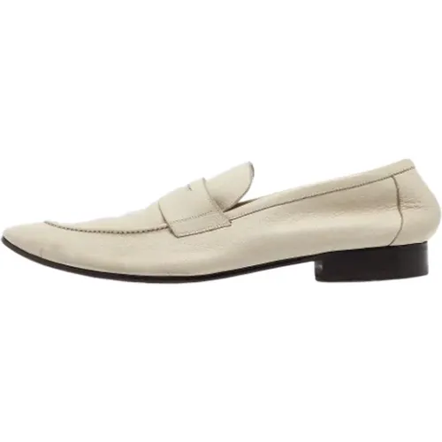 Pre-owned Flats, male, , Size: 12 1/2 US Pre-owned Leather flats - Yves Saint Laurent Vintage - Modalova