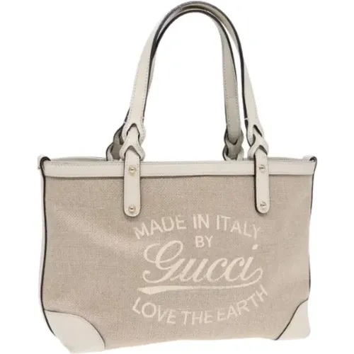 Pre-owned Tote Bags, female, , Size: ONE SIZE Pre-owned Canvas handbags - Gucci Vintage - Modalova