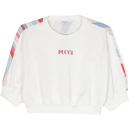 Weiße Sweatshirt für Mädchen Ss24 - EMILIO PUCCI - Modalova