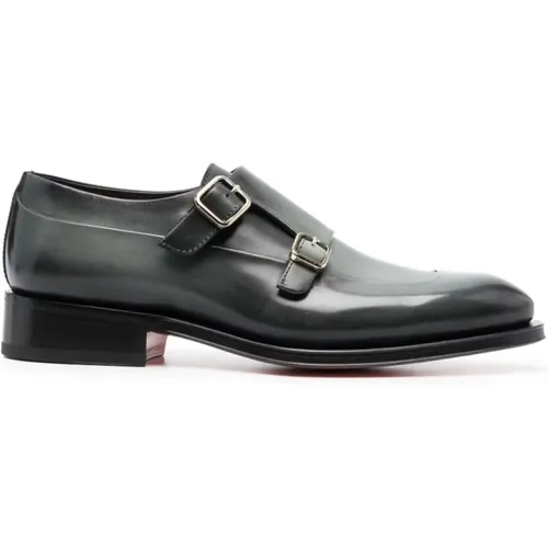 Loafers, male, , Size: 8 US Monk Strap Shoes - Santoni - Modalova