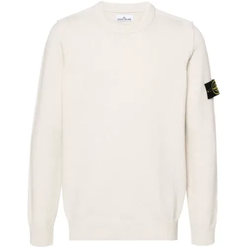 Off- Knitted Crew Neck Sweater , male, Sizes: M, XL, 2XL - Stone Island - Modalova