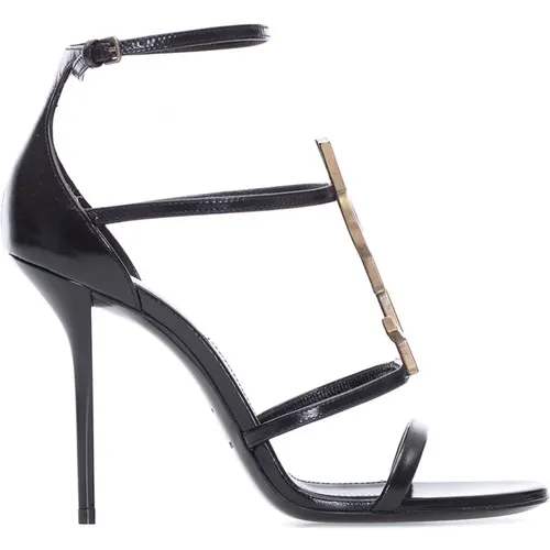 Leather Sandals , female, Sizes: 8 UK, 5 UK, 3 1/2 UK, 6 UK, 7 UK, 4 UK, 6 1/2 UK, 4 1/2 UK - Saint Laurent - Modalova