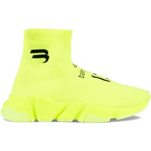 Leuchtend Gelbe Speed Soccer Sneakers für Frauen , Damen, Größe: 35 EU - Balenciaga - Modalova