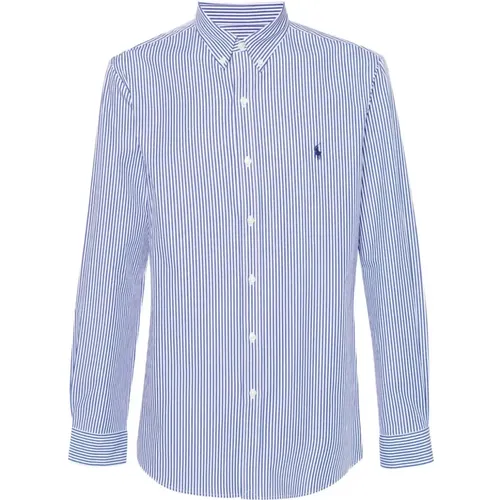 Blau Gestreiftes Hemd , Herren, Größe: XL - Ralph Lauren - Modalova