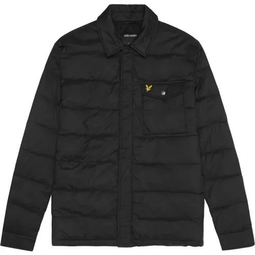 Light Jackets, male, , Size: M Wadded Collared Jacket - Lyle & Scott - Modalova