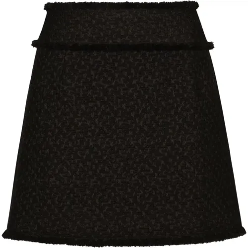 Bouclé Frayed Edge Skirt , female, Sizes: XS, S - Dolce & Gabbana - Modalova