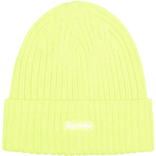 Limited Edition Overdyed Beanie Light Lime , unisex, Sizes: ONE SIZE - Supreme - Modalova