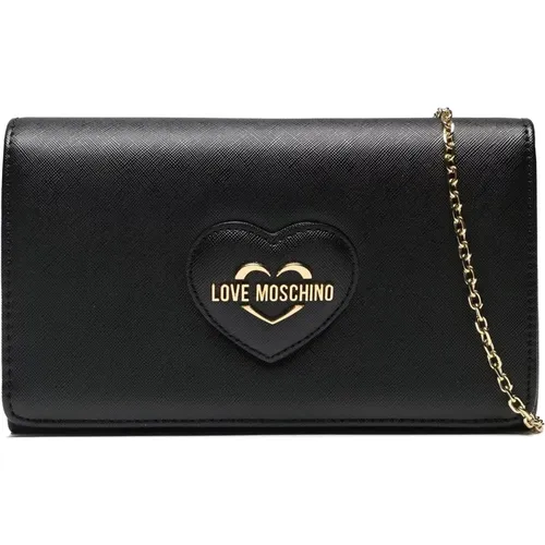 Saffiano Leather Bag , female, Sizes: ONE SIZE - Love Moschino - Modalova