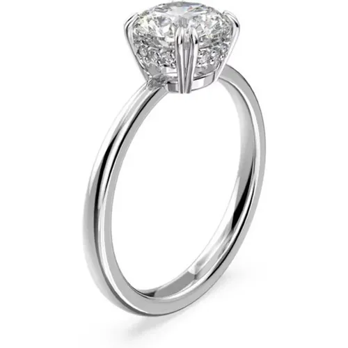 Constella Cocktail Ring, Princess Cut, White, Rhodium Plated , female, Sizes: 58 MM - Swarovski - Modalova