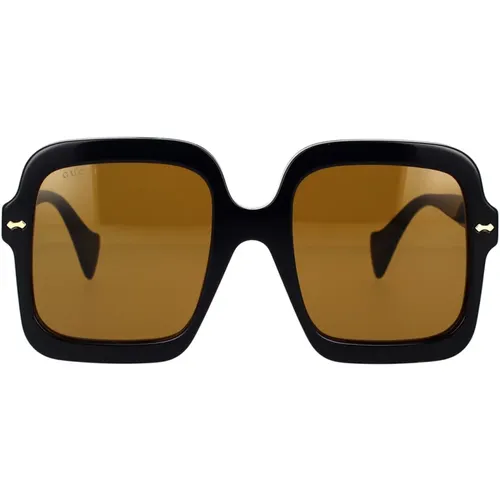 Quadratische Oversize-Sonnenbrille mit Emaille-Detail - Gucci - Modalova