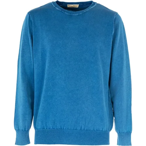 Herren Rundhals Langarm Pullover , Herren, Größe: L - CASHMERE COMPANY - Modalova