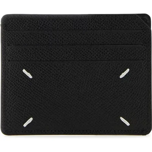 Wallets & Cardholders, male, , Size: ONE SIZE Leather Card Holder with Four Stitches - Maison Margiela - Modalova