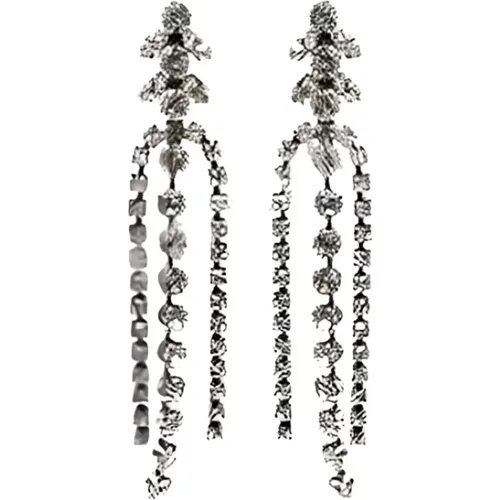 Transparent Silver Earrings with Rhinestones , female, Sizes: ONE SIZE - Isabel marant - Modalova