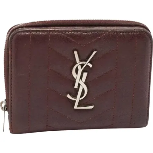 Pre-owned Wallets, female, , Size: ONE SIZE Pre-owned Leather wallets - Yves Saint Laurent Vintage - Modalova