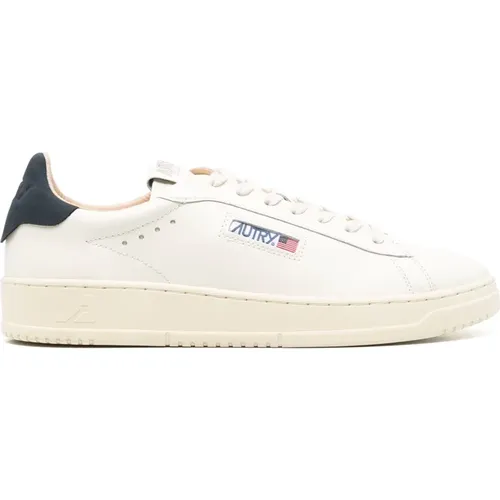 Sneakers, male, , Size: 7 US Low Top Sneakers Cream Blue - Autry - Modalova