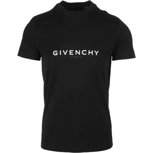 Schwarzes Slim Fit T-Shirt mit Logo , Herren, Größe: M - Givenchy - Modalova