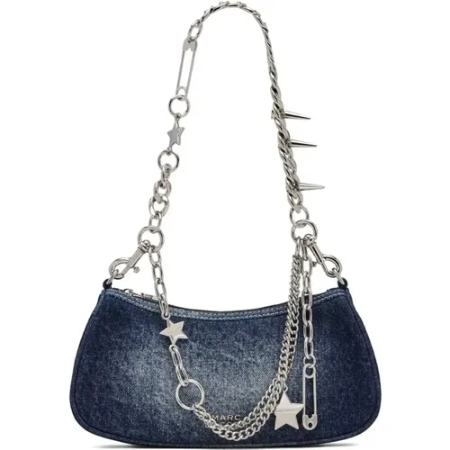 Shoulder Bags, female, , Size: ONE SIZE The Faded Denim Charm Shoulder Bag - Marc Jacobs - Modalova