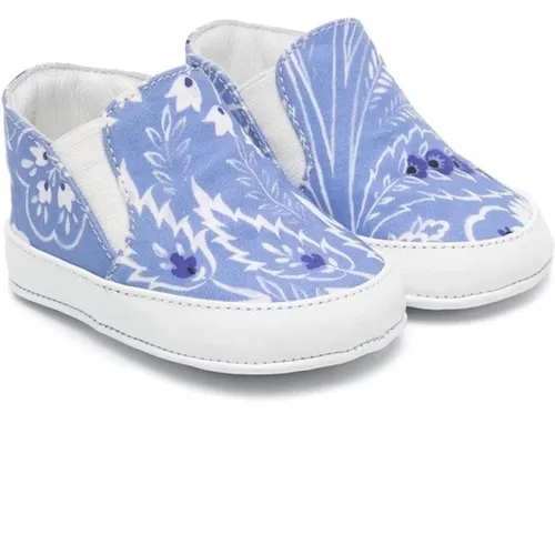 Blaue Paisley Slip-On Leder Sneakers - ETRO - Modalova