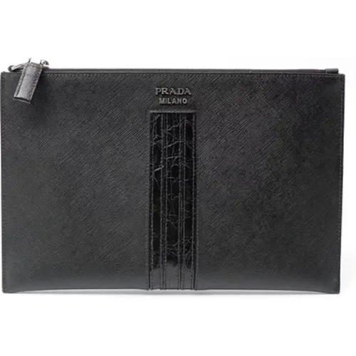 Pre-owned Leather clutches , female, Sizes: ONE SIZE - Prada Vintage - Modalova