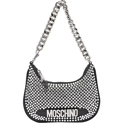 Stilvolle Lederhandtasche Moschino - Moschino - Modalova