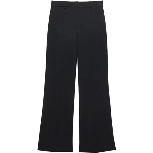 Schwarze Wollmischung Pantalone Hose , Damen, Größe: S - MSGM - Modalova