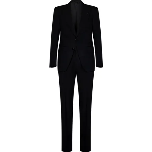 Wool Suit with Single-Breasted Blazer , male, Sizes: S - Tom Ford - Modalova