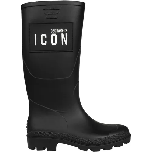 Icon Gummistiefel , Damen, Größe: 37 EU - Dsquared2 - Modalova