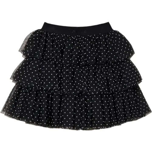 Skirts,Schwarzer Rock für Mädchen mit Tülldetails - Twinset - Modalova