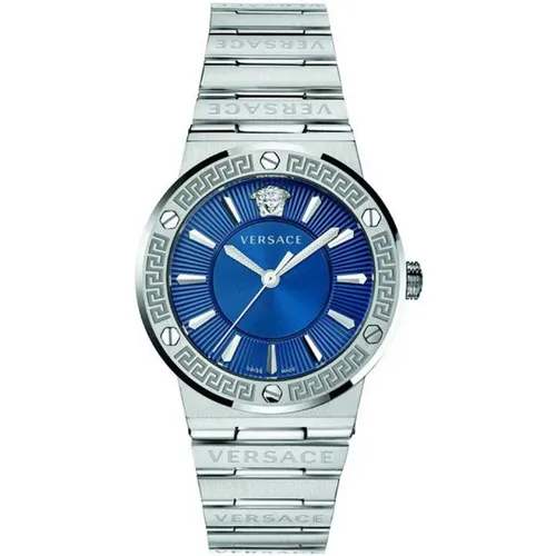 Blue Steel Quartz Watch , male, Sizes: ONE SIZE - Versace - Modalova