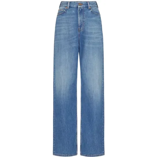 Jeans with V Gold Detail , female, Sizes: W27 - Valentino Garavani - Modalova
