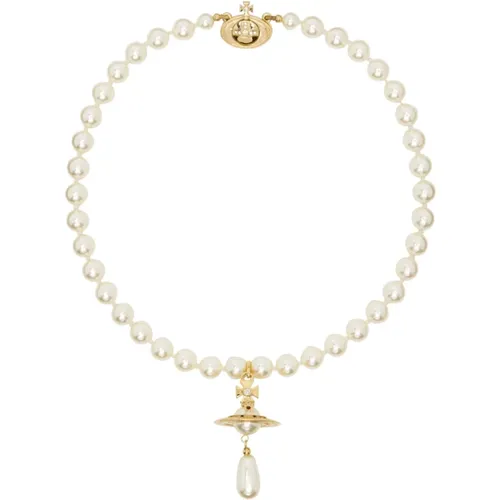 Necklaces, female, , Size: ONE SIZE Pearl Drop Choker Necklace - Vivienne Westwood - Modalova