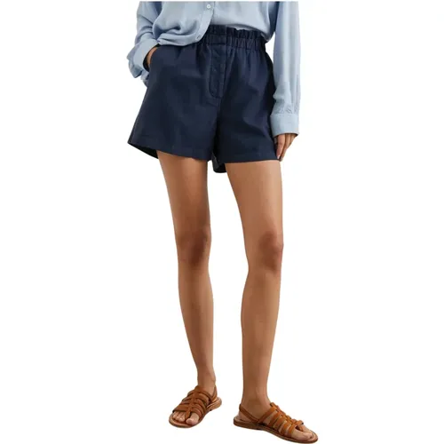 Navy Monte Elasticated Waist Shorts , female, Sizes: XS, L - Rails - Modalova
