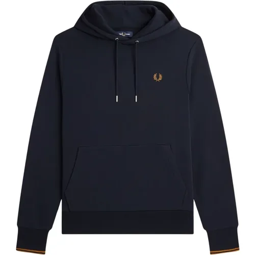 Kapuzenpullover mit gewelltem Saum und Doppelstreifen - Fred Perry - Modalova