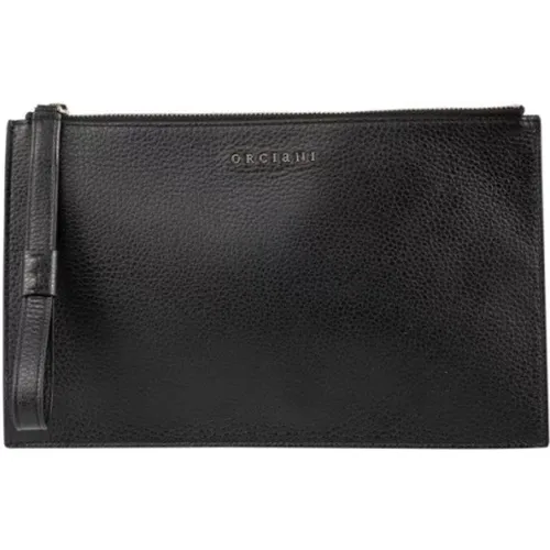 Clutches, female, , Size: ONE SIZE Leather Clutch Bag - Orciani - Modalova