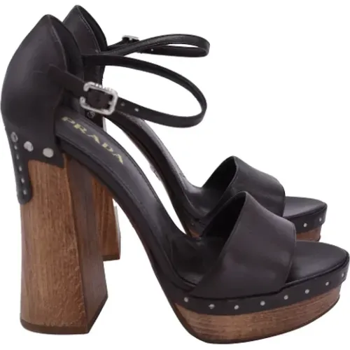 Pre-owned Leder Heels , Damen, Größe: 38 EU - Prada Vintage - Modalova