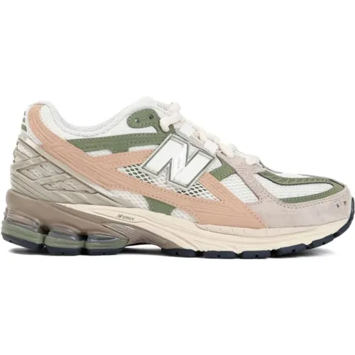 Sneakers, male, , Size: 9 US Beige Sneakers with Multicolour Panels - New Balance - Modalova