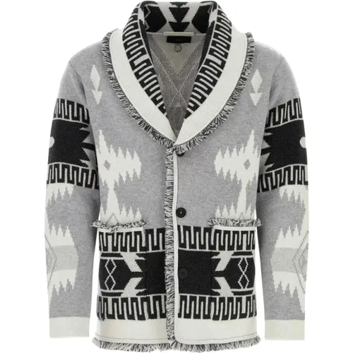 Cardigans, male, , Size: XS Embroidered cashmere Icon cardigan - Alanui - Modalova