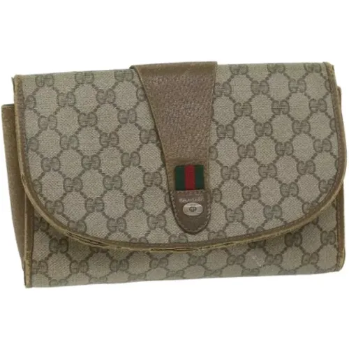 Pre-owned Clutches, female, , Size: ONE SIZE Pre-owned Leather clutches - Gucci Vintage - Modalova