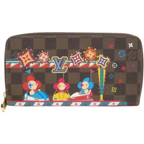 Pre-owned Wallets, male, , Size: ONE SIZE Pre-owned Canvas Wallet - Louis Vuitton Vintage - Modalova